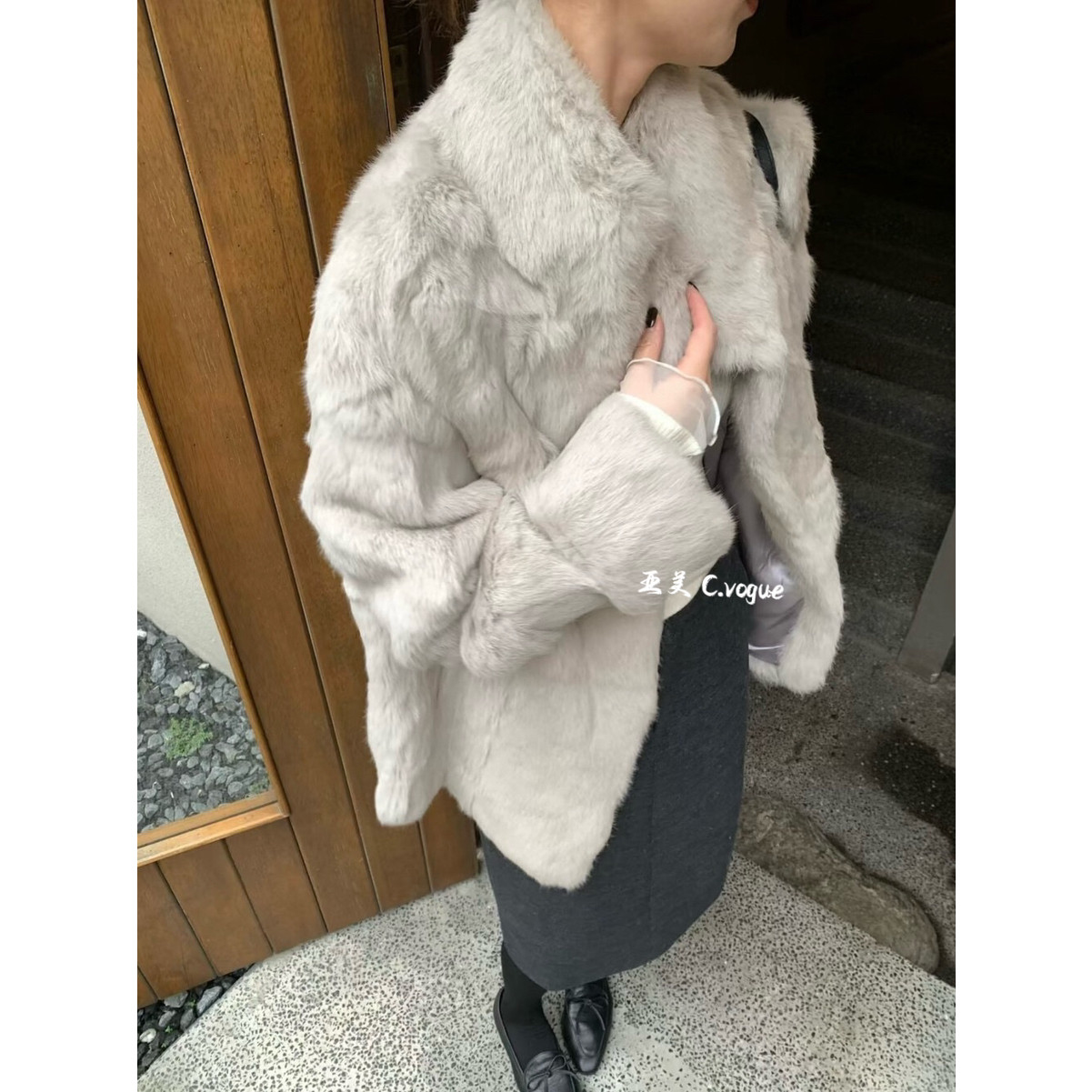 C.VOGUE亚美-韩系宽松显瘦立领加厚保暖皮草外套（含100兔毛）145,女装/女士精品,羽绒服,淘宝优惠券,粉丝福利购,淘宝优惠卷