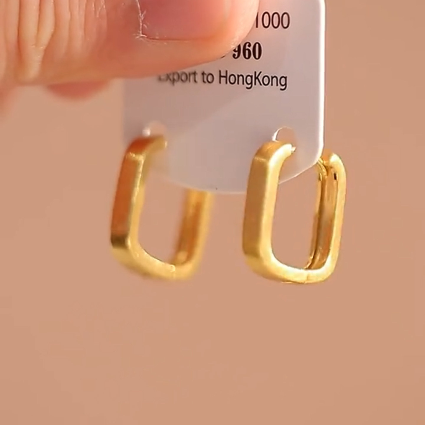 简约几何金色拉丝耳环2026新款爆款耳钉女高级感百搭小众设计耳饰