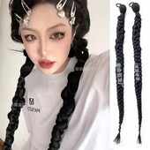 欧美嘻哈风拳击辫子马尾成品麻花辫走秀摄影抖音吸粉神器夜店假发