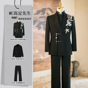 新郎结婚西服套装男士大码韩版修身婚礼礼服商务休闲职业正装西装