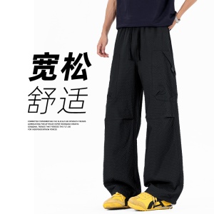 港风夏季薄款松紧休闲裤XZ405-K199-P50图片