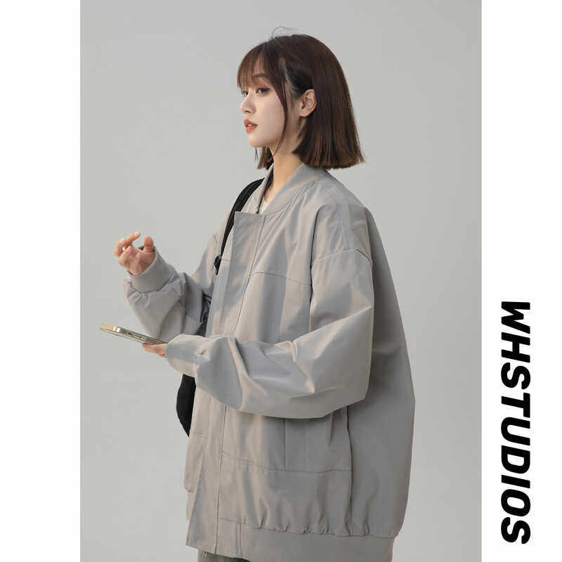 秋装新款男女港风飞行工装夹克中性风外套XZ405-JK2024-P70控88,男装夹克,星座405