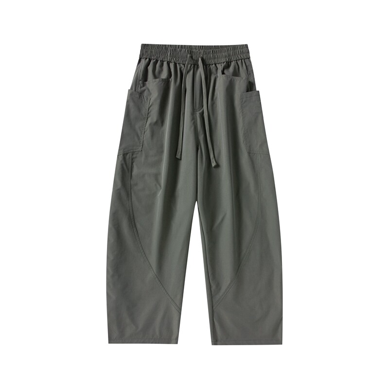 美式阔腿伞兵工装裤男春夏宽松弯刀裤直筒冲锋裤xz405-K1009-P45,男装休闲裤,星座405