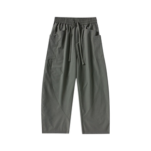 美式阔腿伞兵工装裤男春夏宽松弯刀裤直筒冲锋裤xz405-K1009-P45图片