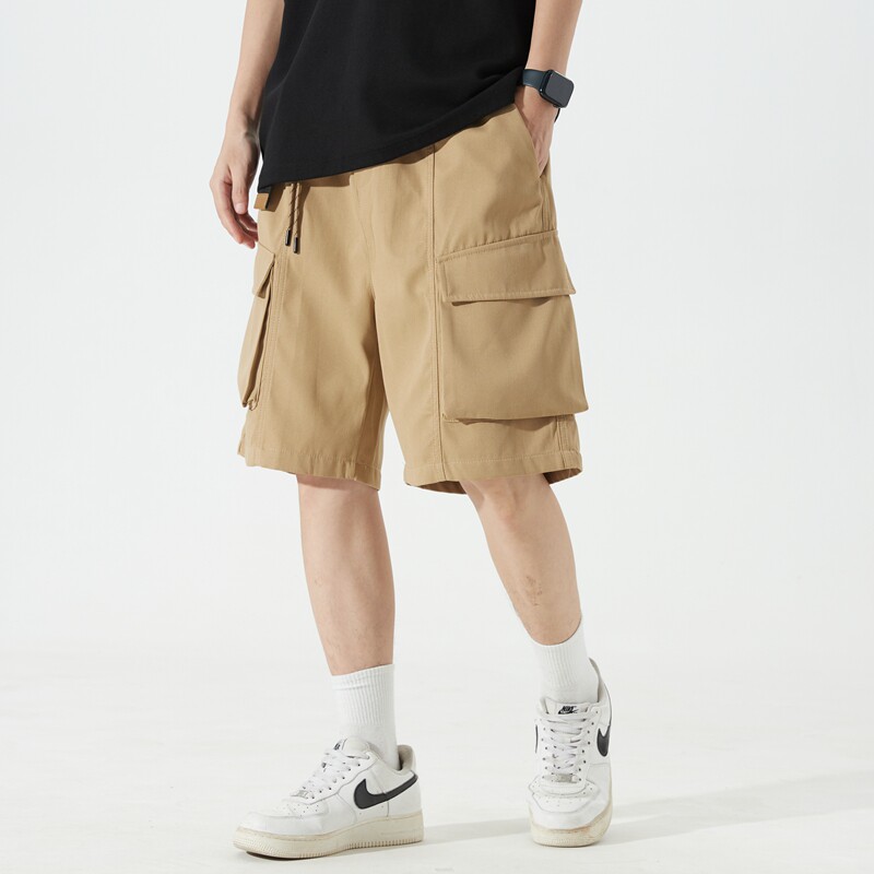 工装短裤男士2025新款夏宽松大码运动五分裤休闲XZ405-K1010-P40,男装休闲裤,星座405