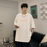 港风潮流男士夏季t恤2024新品大码宽松圆领短袖XZ405-T18-P25，男装T恤，星座405