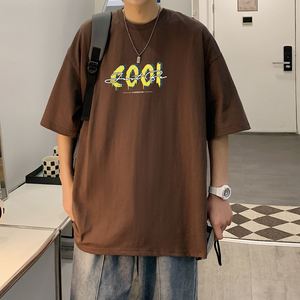 港风潮流男夏季大码短袖ins半袖宽松圆领T恤XZ405-T20-P25图片