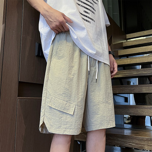 夏季宽松松紧薄款男士大码短裤XZ405-K242-P35图片
