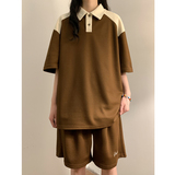 女装类目宽松夏季两件套短袖宽松运动套装XZ405-TZ88-p55，女装运动套装，星座405