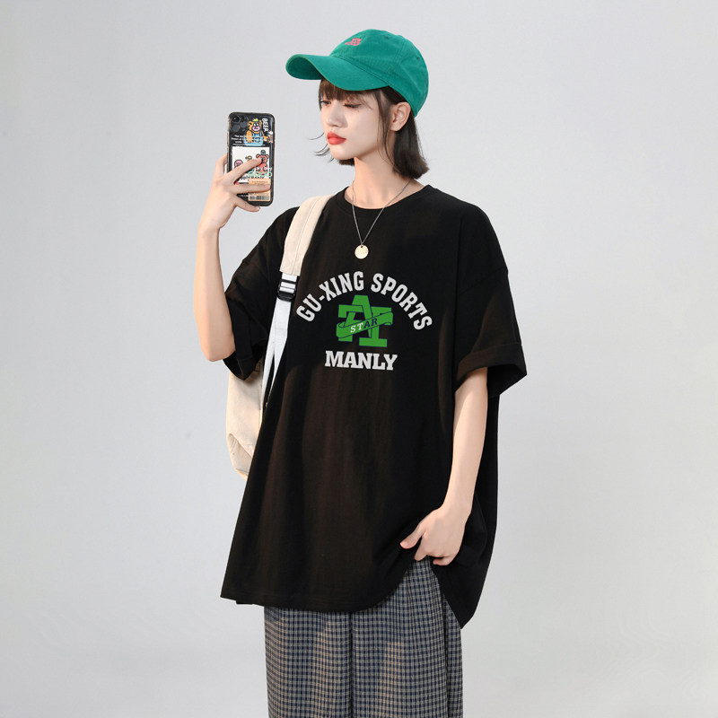 女装类目潮流夏季宽松上衣t恤大码圆领半袖体恤XZ405-T25-P25,女装T恤,星座405