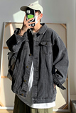 青春男牛仔衣潮流春季宽松牛仔夹克男XZ405-J，男装夹克，星座405
