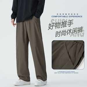 2025港风潮流宽松直筒大码休闲西裤XZ405-K123-P50图片