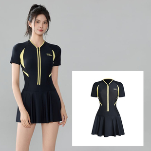 胖mm200斤连体裙显瘦遮肉运动泳装 五分裤 泳衣女2026新款 大码 短袖