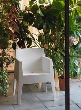 意大利进口Driade Toy餐厅餐椅靠背椅庭院花园户外扶手椅休闲座椅