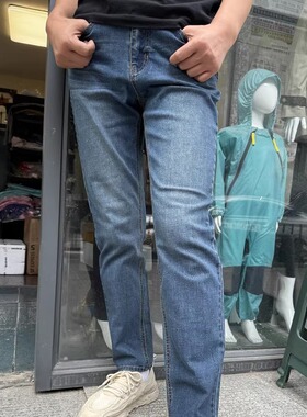 韩国STCO男士牛仔裤新款直筒锥版复古长裤秋冬高端面料高腰舒适