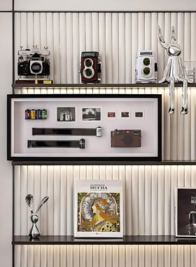 客厅书房摆件售楼处样板房别墅大平层大小户型开放格书柜摆件软装