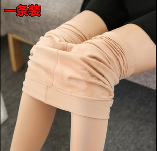 春季光腿神器肤色打底裤女透肉色薄绒连裤袜加绒加厚无缝一体裤
