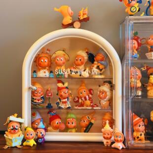 SUSU星星人展示盒子盲盒收纳展示架透明手办展示柜盲盒娃娃收纳柜