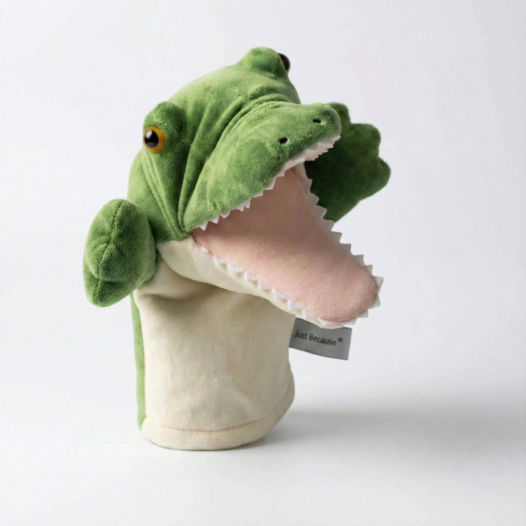 毛绒鳄鱼手偶宝宝睡觉安抚玩具幼儿园互动表演小动物玩偶嘴巴能动