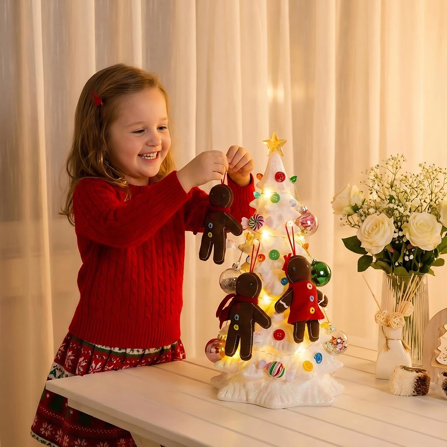 姜饼人毛绒布艺公仔挂件圣诞节圣诞树装扮挂件包包钥匙公仔挂饰