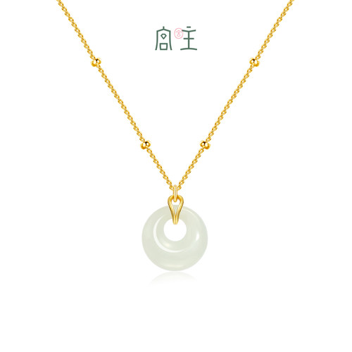 项链宫主银生日礼物女和田玉