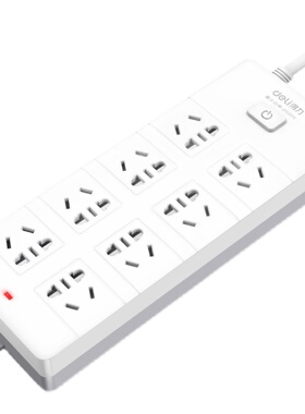 得力18170-05插座_8组_5米_PVC袋装(白)(只)