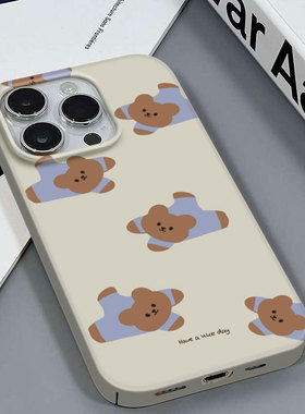 可爱小熊适用于苹果16PRO/11PRO网红壳创意安卓OPPOK9小米15PROVIVOY765G版红米K50电竞小米11菲林硬壳手机壳