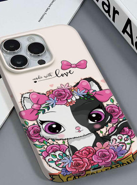 太极猫咪适用于苹果16PROMAX/15PRO高级女士专用安卓OPPOA97小米15VIVOS17E红米K50PRO三星A03CORE菲林手机壳