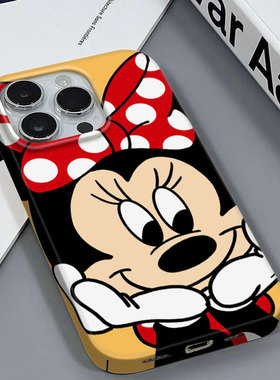 微笑米妮适用于苹果16PRO/15高档ins安卓OPPOR15标准版IQOOZ8VIVOY300PRO红米K50电竞三星A04S菲林硬壳手机壳