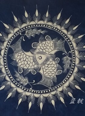 贵州蜡染布艺定制桌布抱枕挂件手