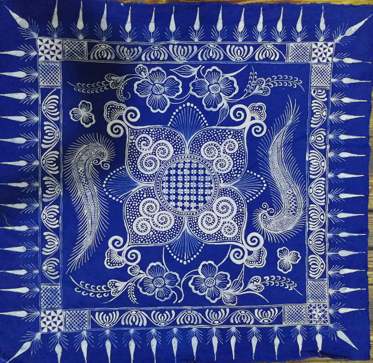 蜡染布料丹寨蜡染衣服定做代加工围巾定制加工代染布植物染蓝染