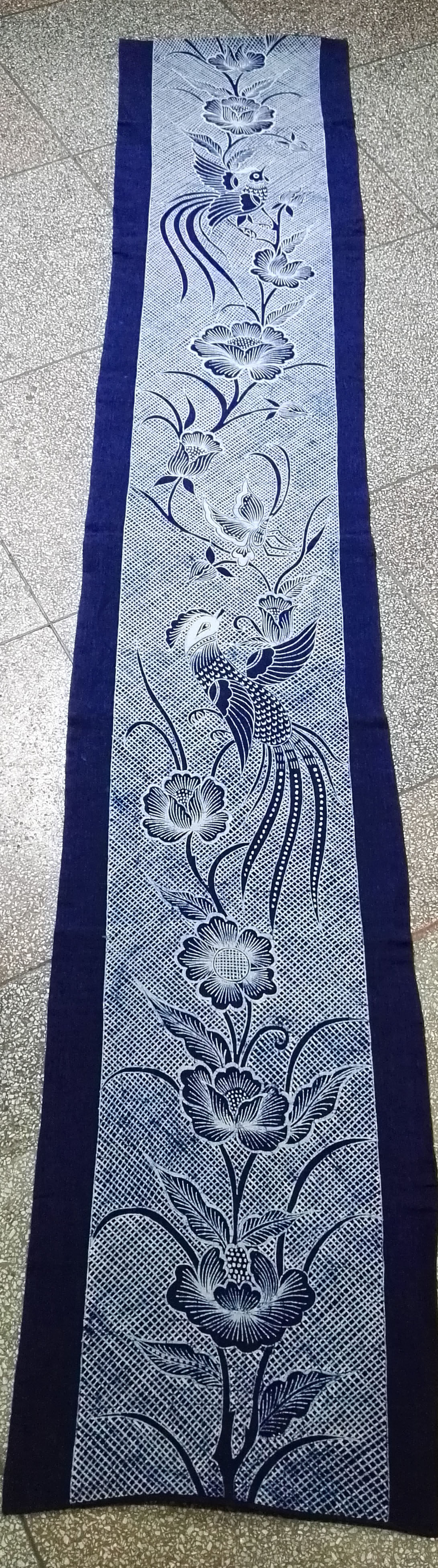贵州苗族蜡染桌旗定做茶旗桌布杯垫订制茶馆民族装饰民族背景墙