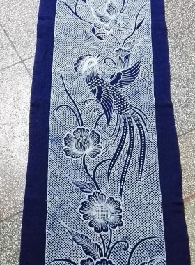 贵州苗族蜡染桌旗定做茶旗桌布杯垫订制茶馆民族装饰民族背景墙