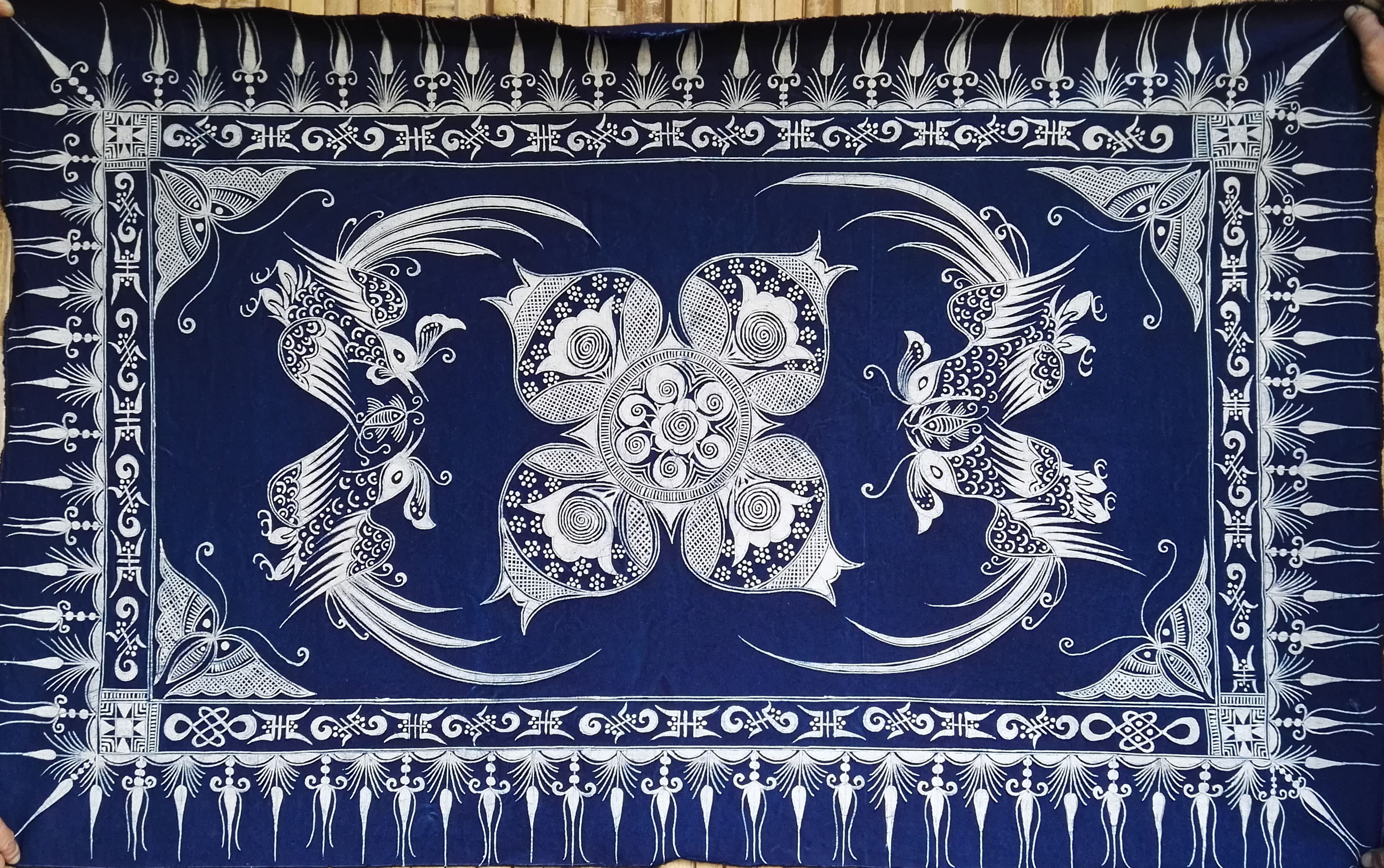 蜡染布蜡染面料染色衣服服饰代加工定做代染色蜡染抱枕方巾加工