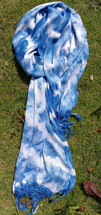 贵州扎染围巾定制蓝染植物染板蓝根原料各种民族礼物文创产品加工