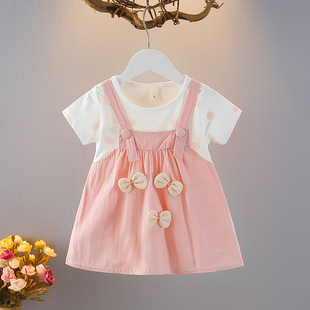 1岁2婴儿可爱上衣裙子 公主裙0 女童夏天连衣裙洋气新款 女宝宝夏装