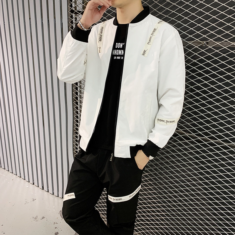 19秋季夹克套装男青少年潮流梭织夹克套装TZ9382-P90,男装夹克,星座210-1