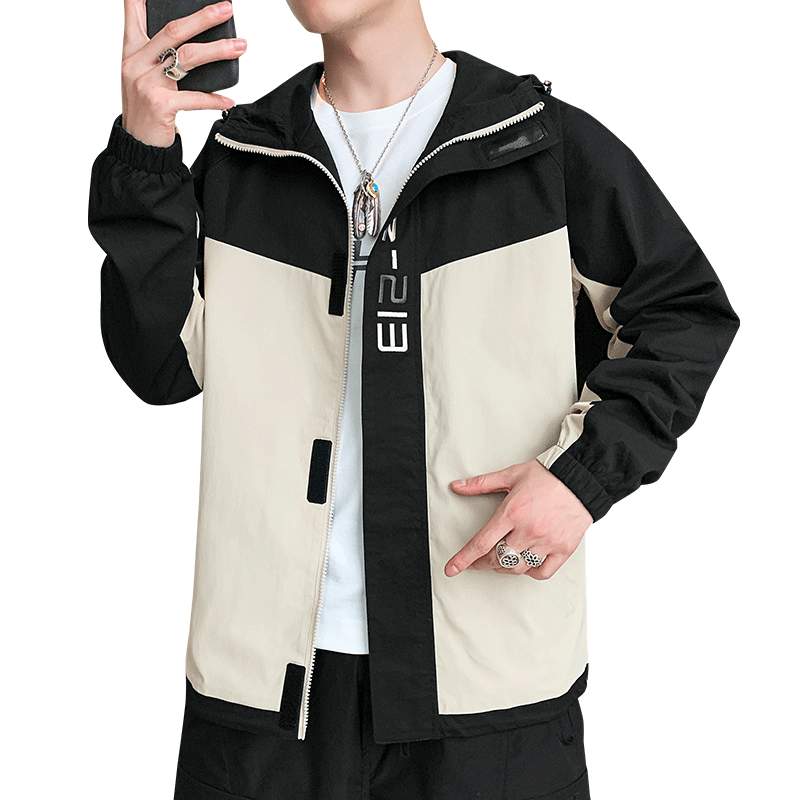 秋季新款休闲工装夹克男港风潮流大码外套A074-AJ801-P65,男装夹克,星座210-1