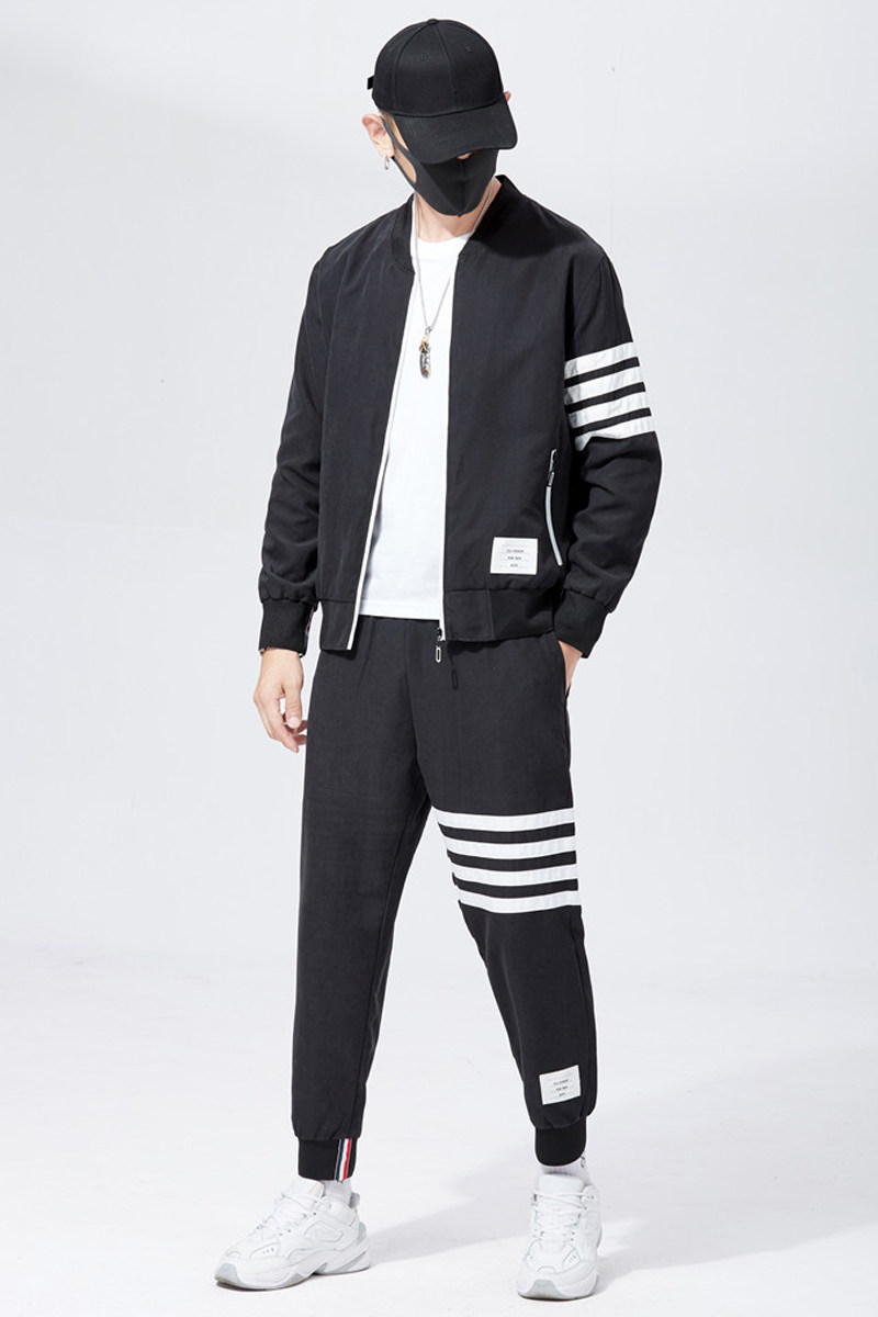 4秋季鹿皮绒套装男时尚休闲夹克套装长袖套装A074-TZ3888-P85,男装休闲套装,星座210-1