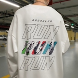 港风卫衣男秋季套头卫衣潮流夜光长袖卫衣A074-WY22-P55，男装卫衣，星座210-1