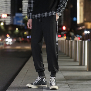 夜景秋季裤子男时尚休闲卫裤韩版潮流裤子A074图片