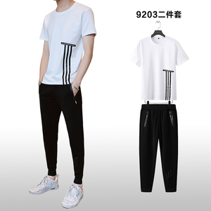 1夏季短袖男装九分裤t恤男潮流时尚休闲t恤衫A210-TZ9203图片