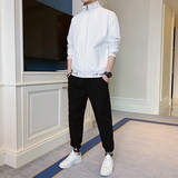 休闲运动套装男士秋季套装开衫宽松2021新款男装韩版A074-TZ7105，男装卫衣，星座210-1