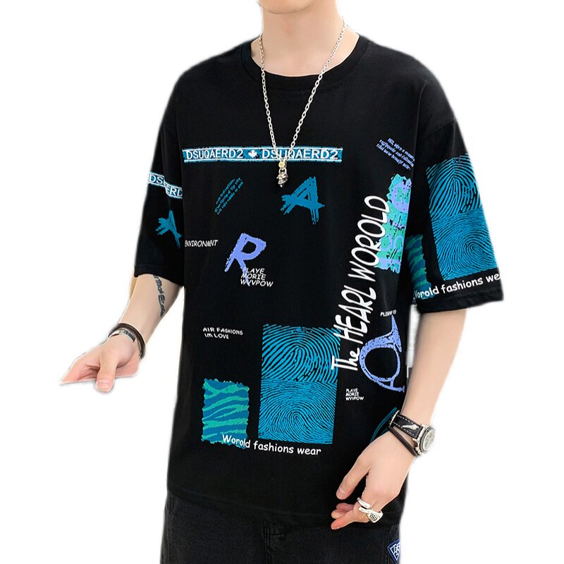 1夏季短袖t恤男潮流时尚休闲夏季衣服A210-A8312,男装T恤,星座210-1