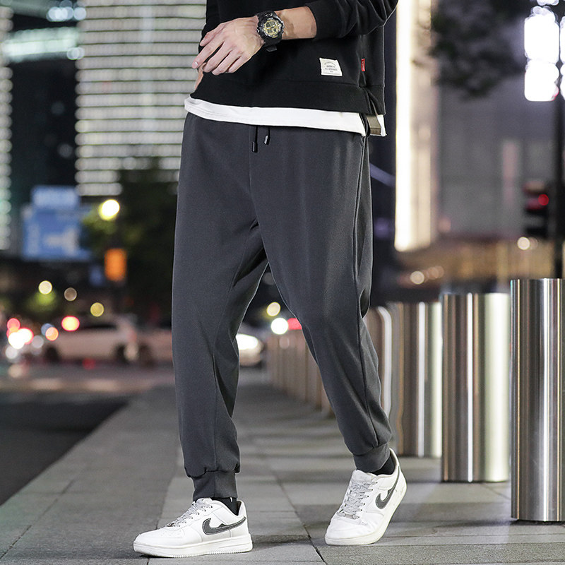 1夜景双面呢料秋季休闲运动裤男潮流时尚裤子男A074-K665-P50,男装休闲裤,星座210-1