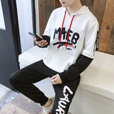春秋季男士卫衣套装青少年帅气两件套休闲运动服装潮TZ60-P60，男装卫衣，星座210-1