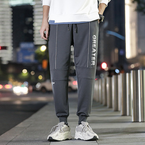 3夜景青少年时尚休闲裤男潮流韩版运动卫裤长裤A074图片