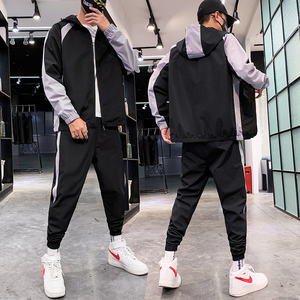男士休闲套装春秋季新款韩版潮流工装夹克运动秋装A074-T31-P85图片