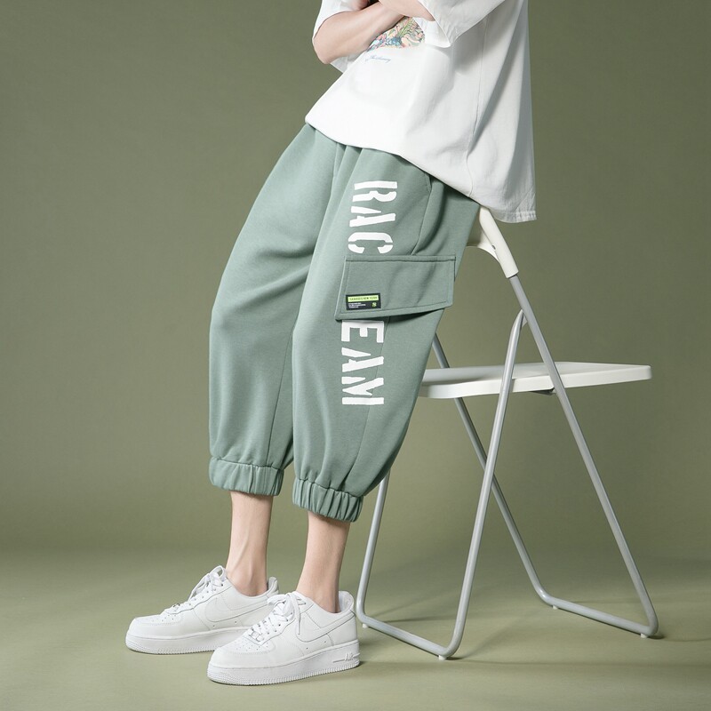 字母七分裤卫裤休闲短裤A210,男装休闲裤,星座210-1