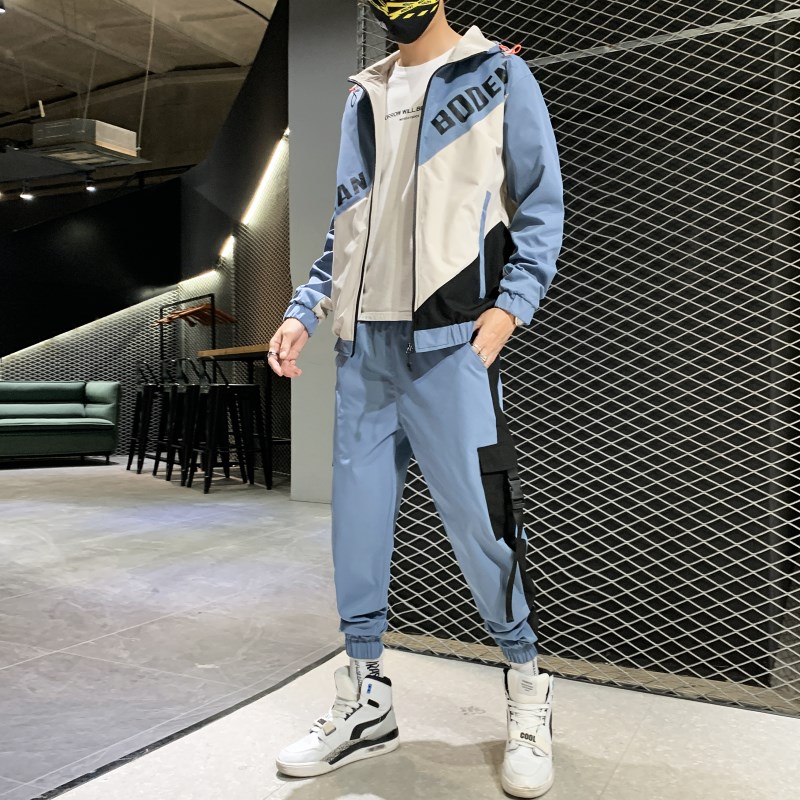 套装男士秋季韩版潮流卫衣初秋款痞帅工装夹克外套TZ808-P85,男装卫衣,星座210-1